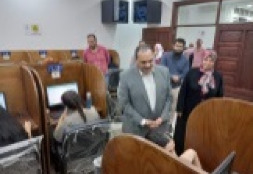 The vice president of educational and students affairs inspects several centers and educational units