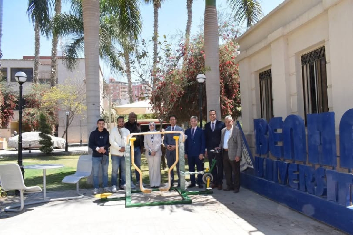 التعليم العالي: جامعة بنها تبدأ إنشاء وحدات جيم خارجي بمكونات محلية داخل الحرم الجامعي