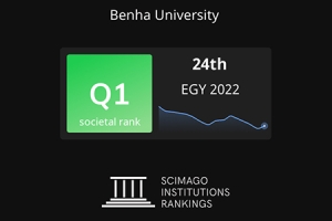 جامعة بنها تتقدم 86 مركز على المستوى الدولي بتصنيف سيماجو الاسباني 2022